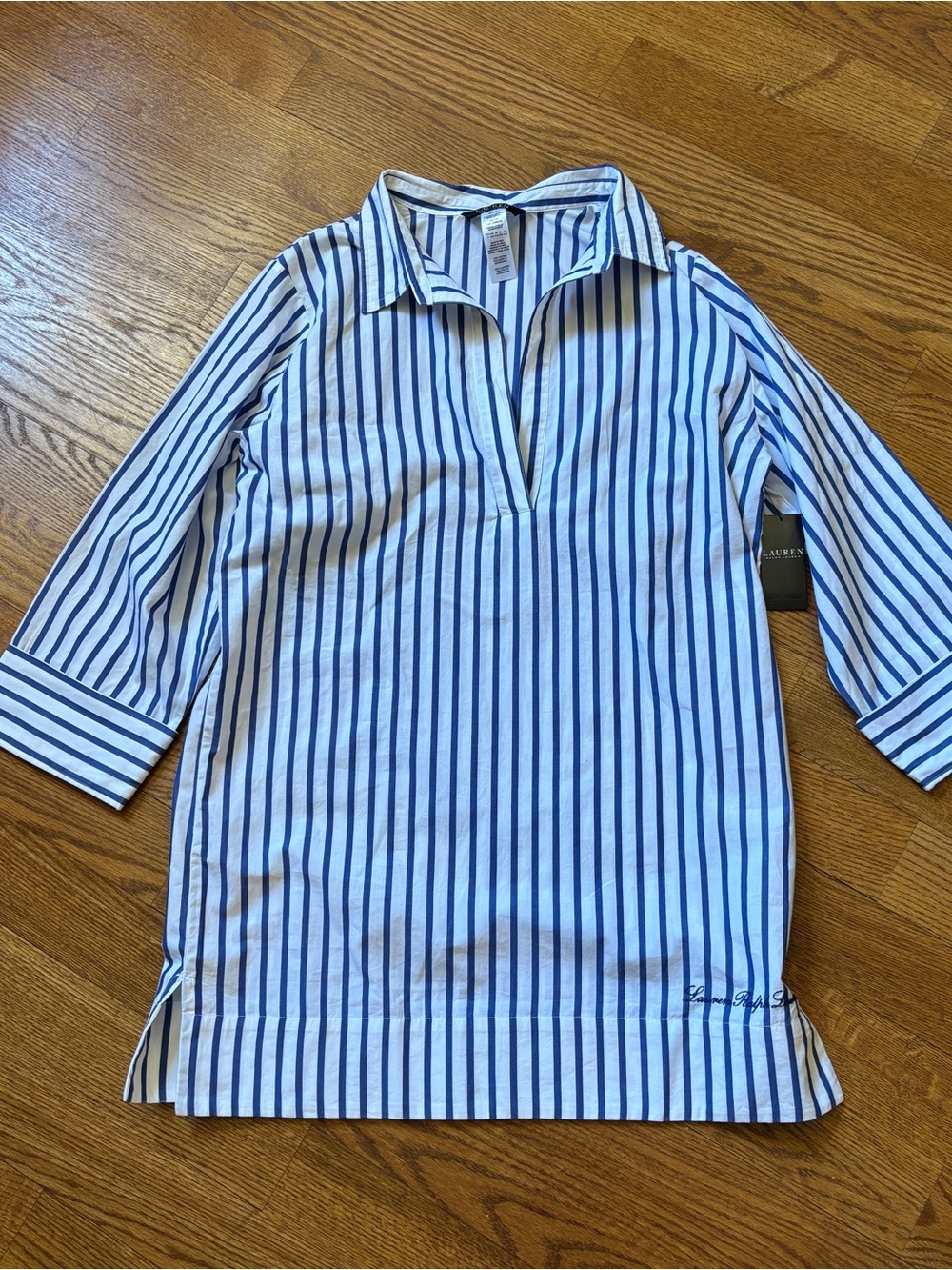 Ralph Lauren Striped Swim Cover Up Dress 100% Cotton